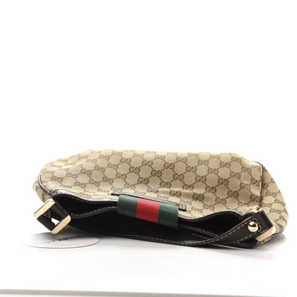 Gucci Monogram Medium New Ladies Web Hobo Dark Brown 8 of 13
