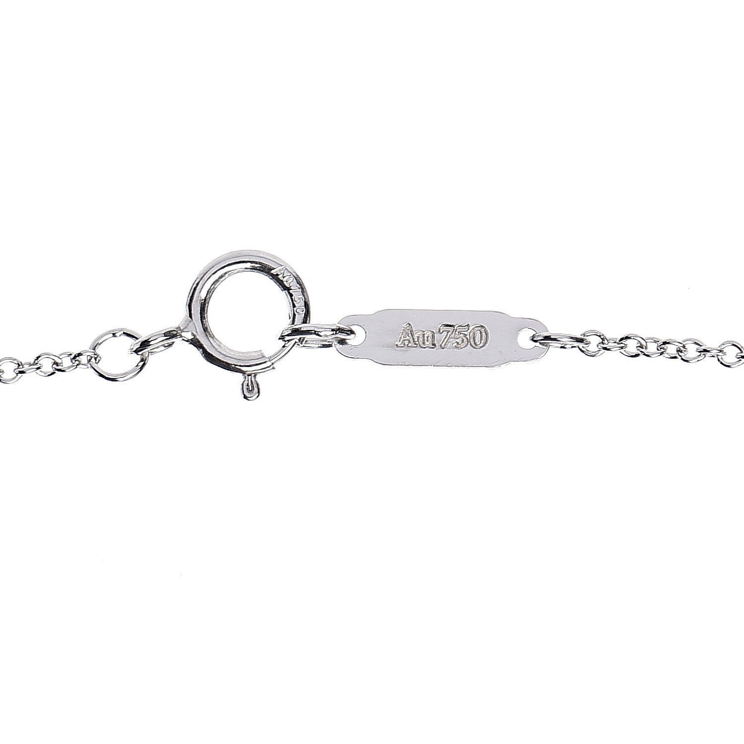 Tiffany 18K White Gold Diamond Mini Petals Key Pendant 5 of 7