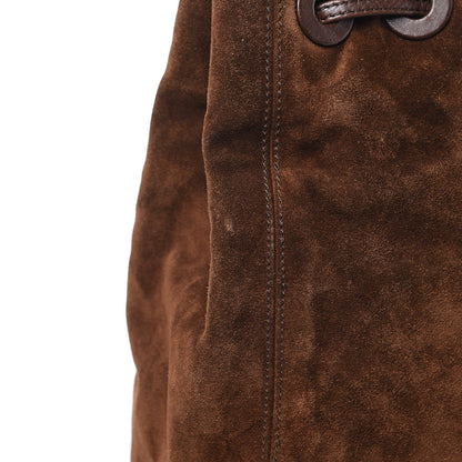 Chanel Suede Tortoise CC Drawstring Tote Brown 11 of 15