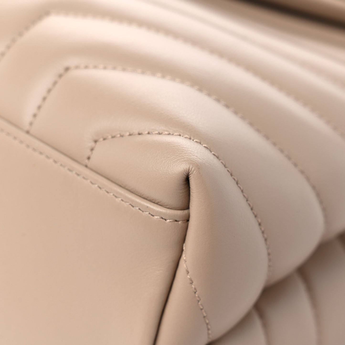 Calfskin Y Quilted Monogram Medium Loulou Chain Satchel Light Natural