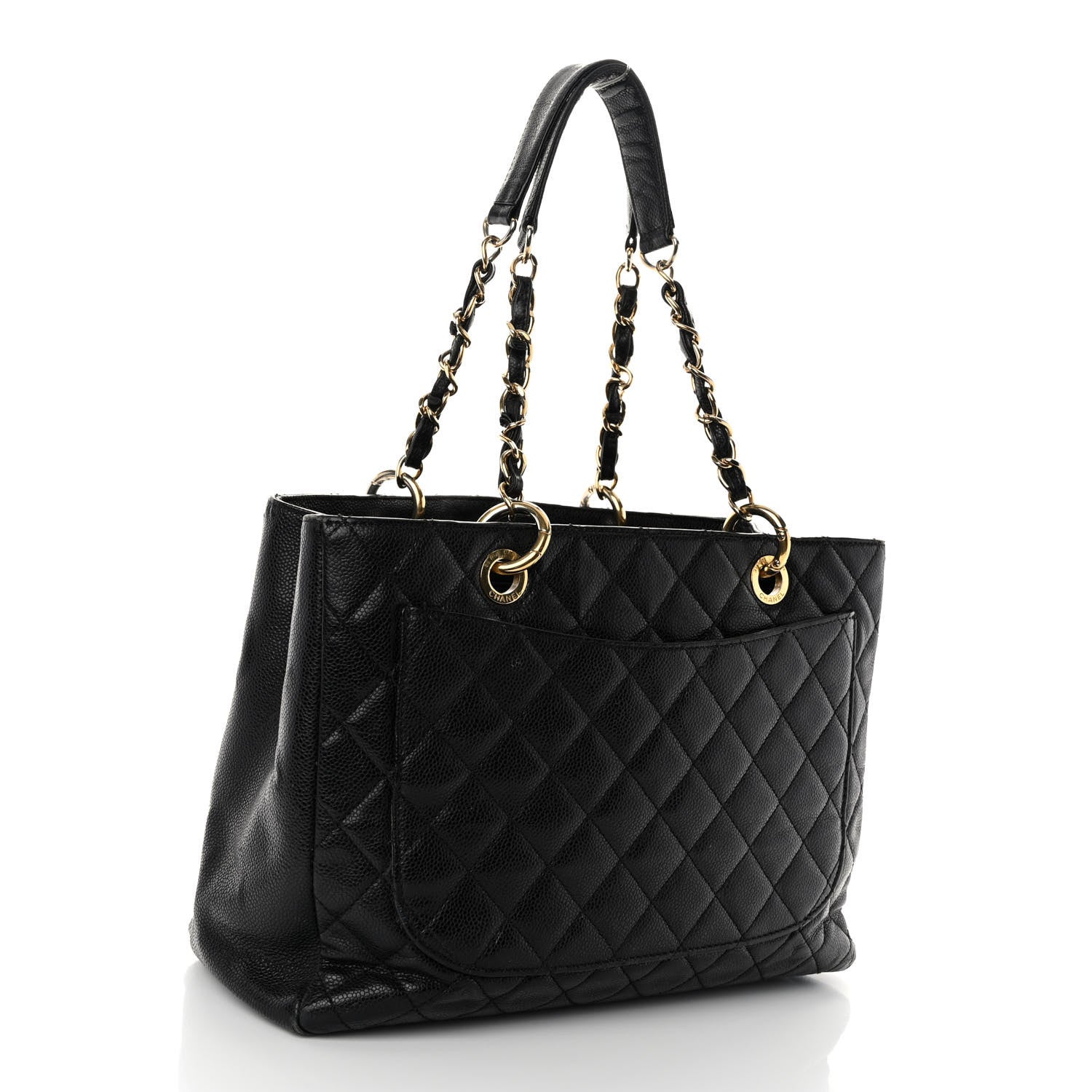 Chanel Caviar Quilted Grand Shopping Tote GST Black 3 of 13