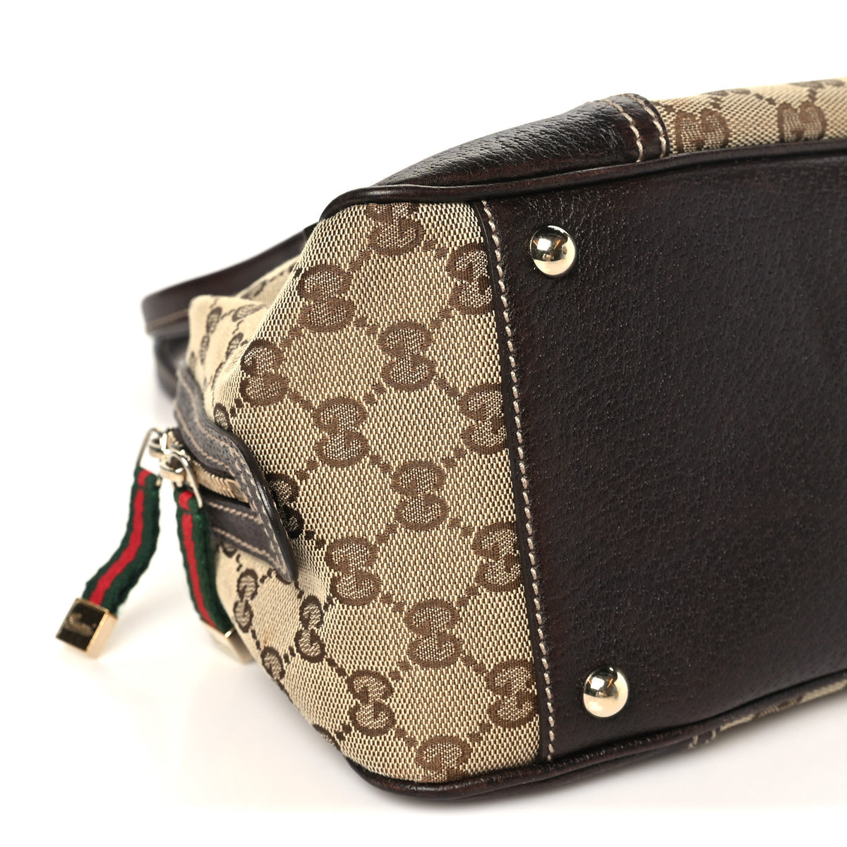 Gucci Monogram Small Princy Satchel Dark Brown 9 of 10