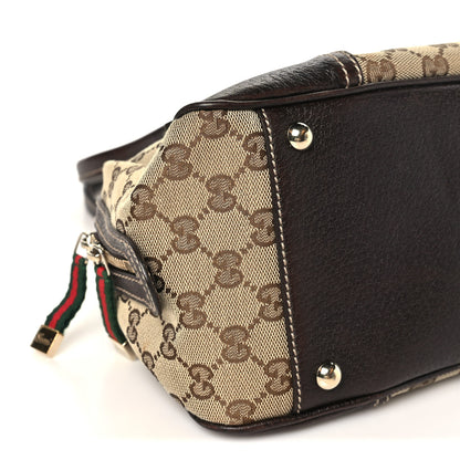 Gucci Monogram Small Princy Satchel Dark Brown 9 of 10