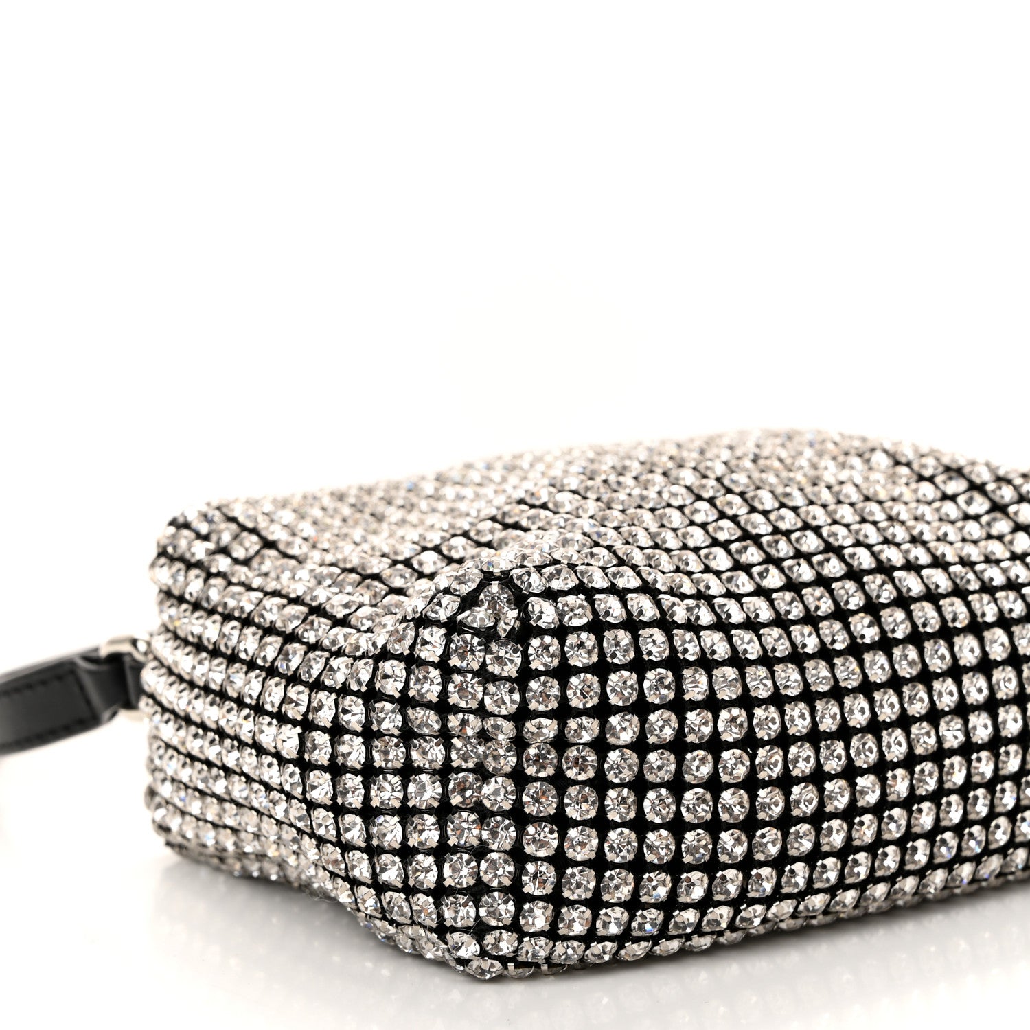 Alexander Wang Mesh Crystal Rhinestone Mini Heiress Pouch Black