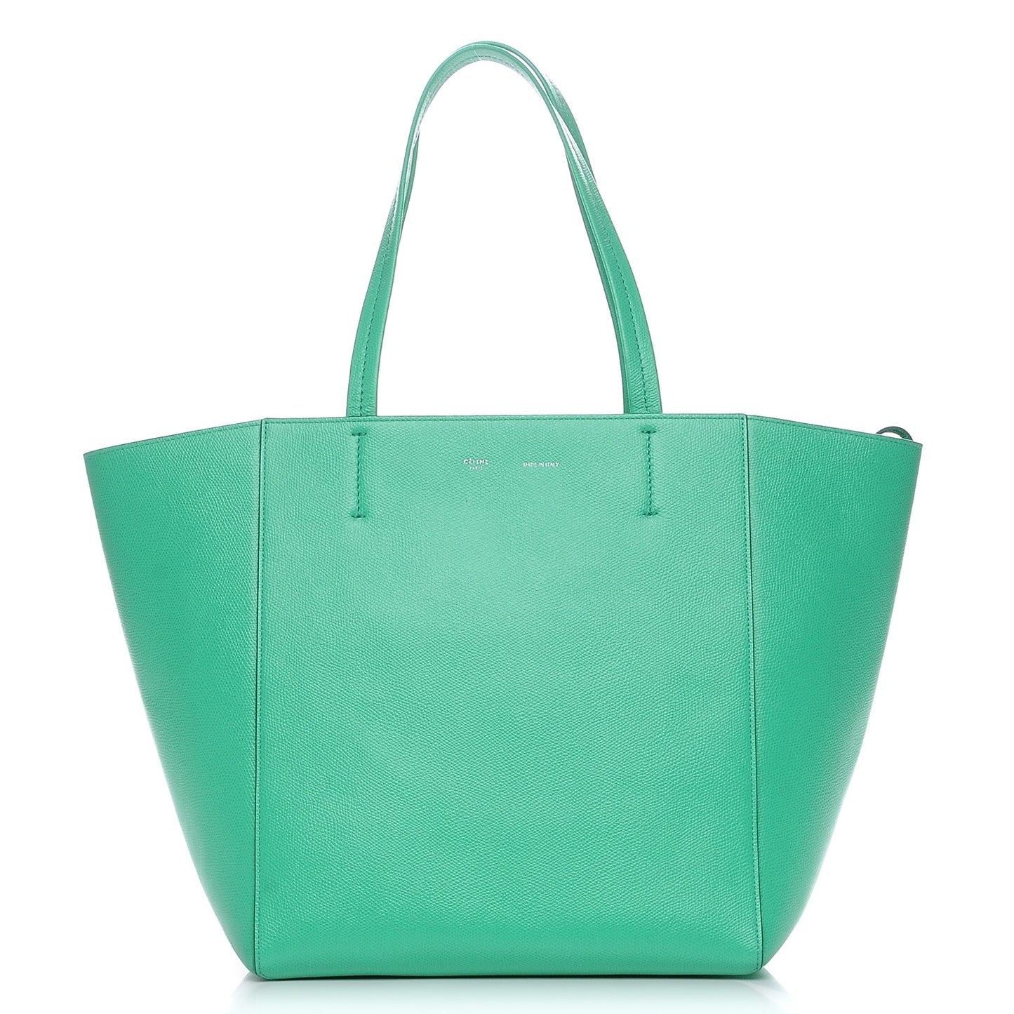 Grained Calfskin Small Horizontal Cabas Phantom Mint