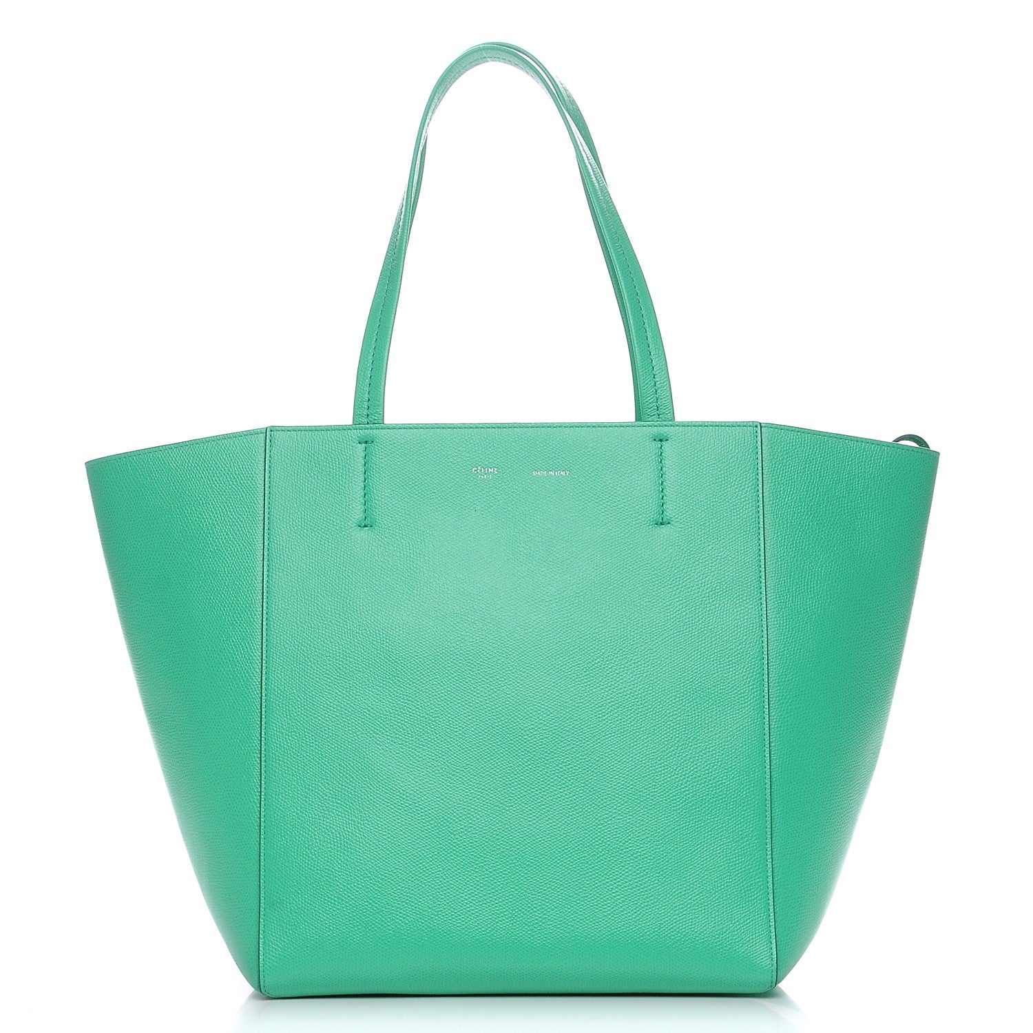 Celine Grained Calfskin Small Horizontal Cabas Phantom Mint 1 of 8