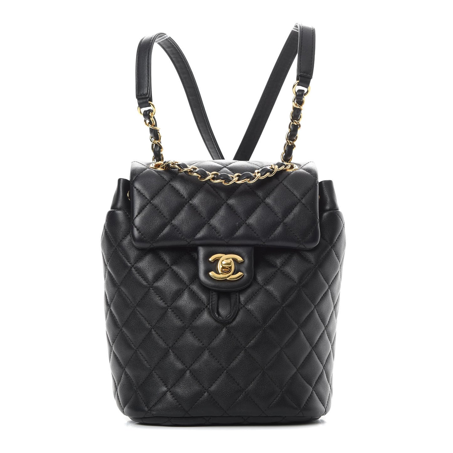 Calfskin Quilted Mini Urban Spirit Backpack Black