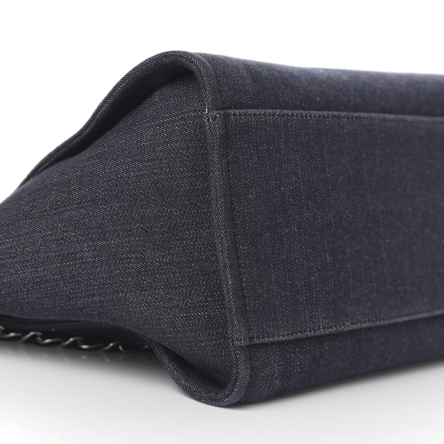 Chanel Denim Medium Deauville Tote Dark Blue 9 of 11