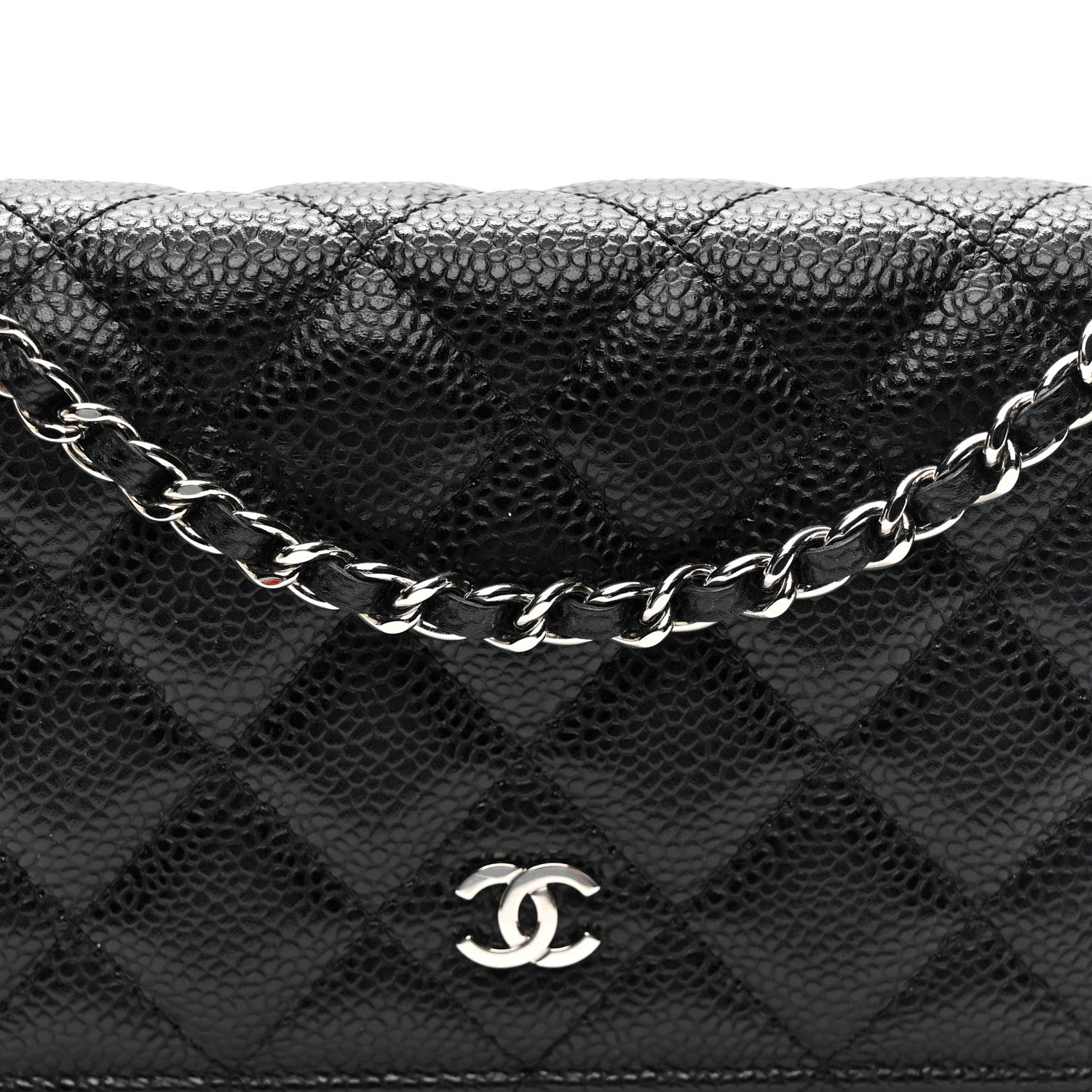 Chanel Caviar Quilted Wallet on Chain WOC Black 9 of 11