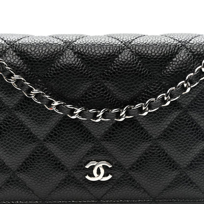 Chanel Caviar Quilted Wallet on Chain WOC Black 9 of 11