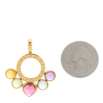 Bulgari 18K Yellow Gold Citrine Peridot Tourmaline Topaz Amethyst Allegra Pendant 2 of 4