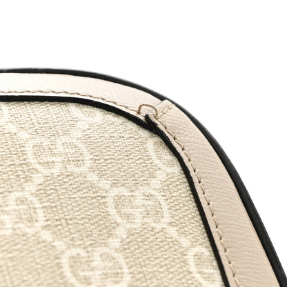 Gucci GG Supreme Monogram Small Horsebit 1955 Chain Shoulder Bag Beige Mystic White 11 of 13