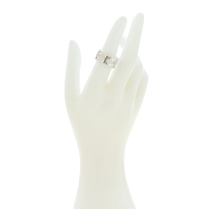 Van Cleef & Arpels 18K White Gold Diamond Medium Perlee Clover Band Ring 52 6 2 of 5