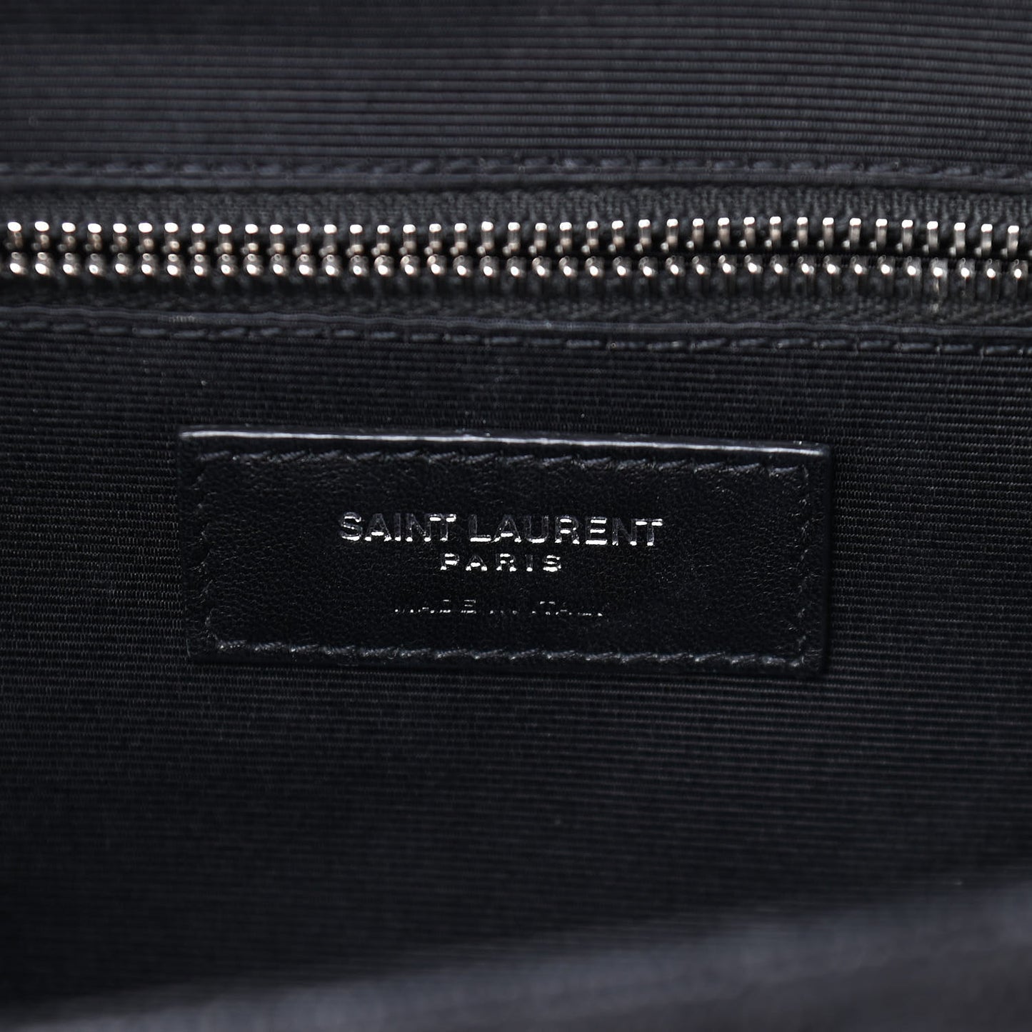 Grain De Poudre Textured Mixed Matelasse Large Triquilt Monogram Satchel Black
