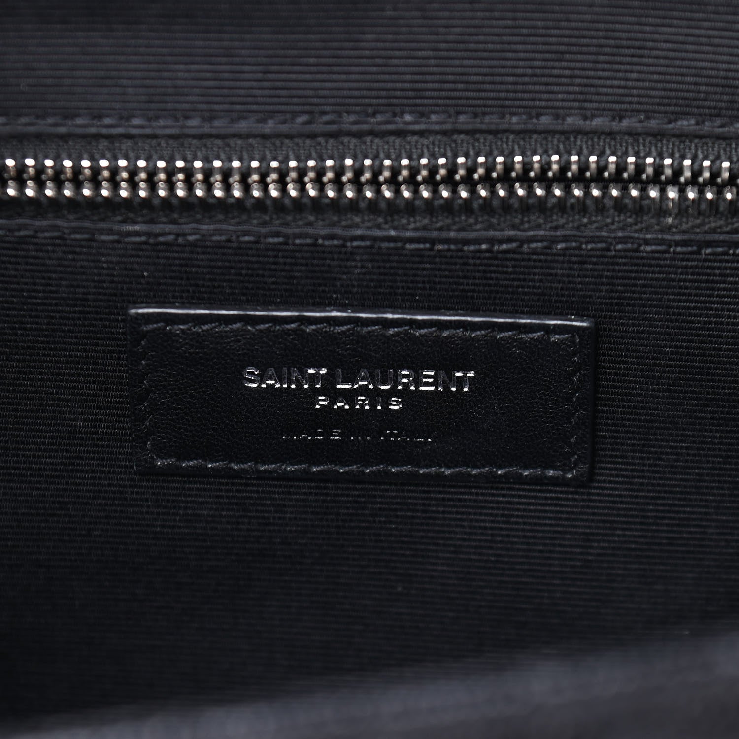 Saint Laurent Grain De Poudre Textured Mixed Matelasse Large Triquilt Monogram Satchel Black 6 of 9
