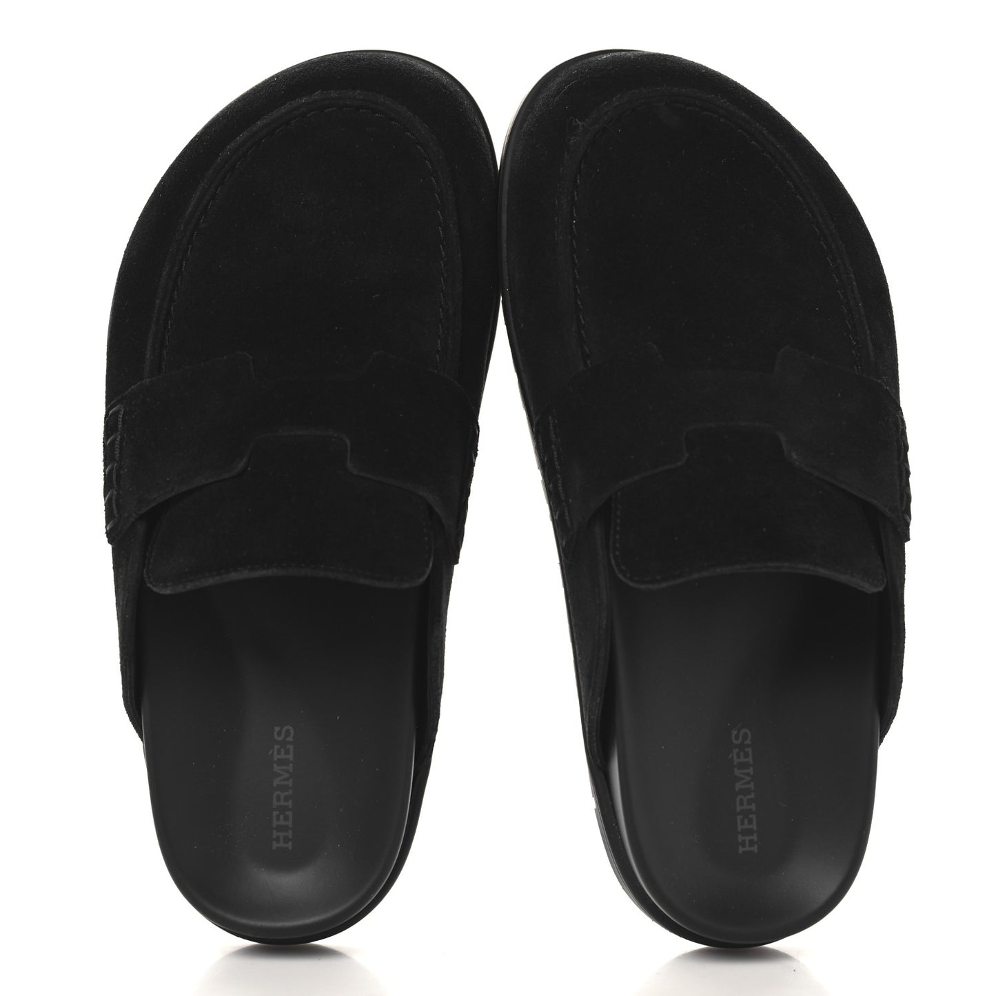 Suede Calfskin Go Mules 36 Black