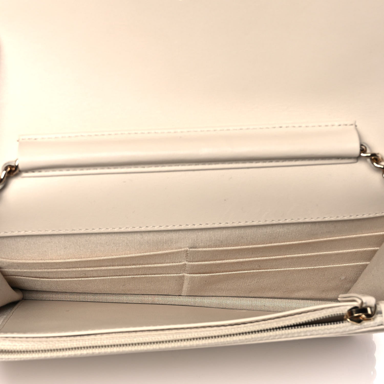 Chanel Caviar Quilted Vintage Mademoiselle Wallet On Chain WOC Beige 5 of 9