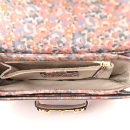 Gucci X LIBERTY OF LONDON Textured Calfskin Infinity Abbey Horsebit 1955 Shoulder Bag Perfect Pink Ivory 4 of 11