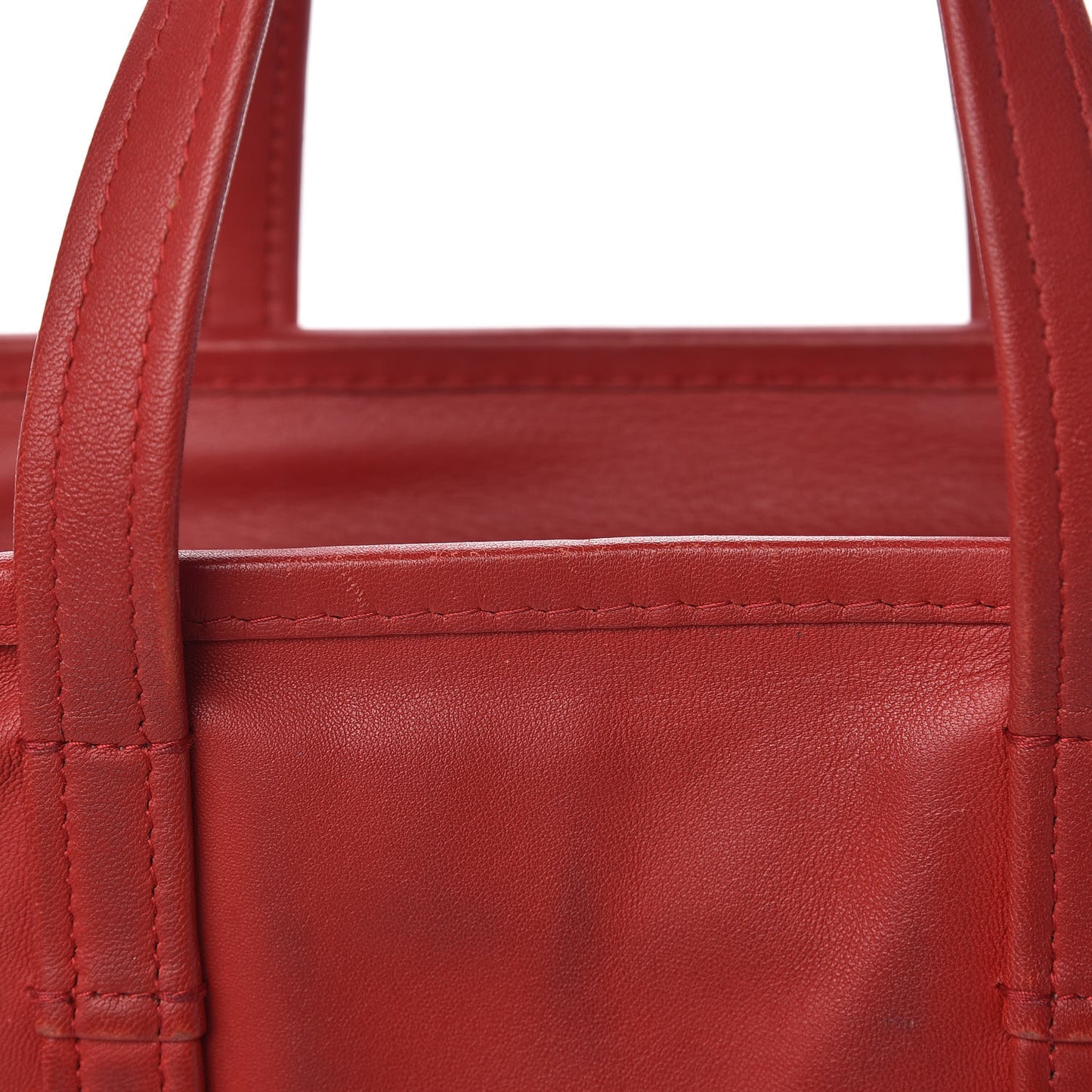 Agneau Small Bazar Shopper Tote Rouge Groseille