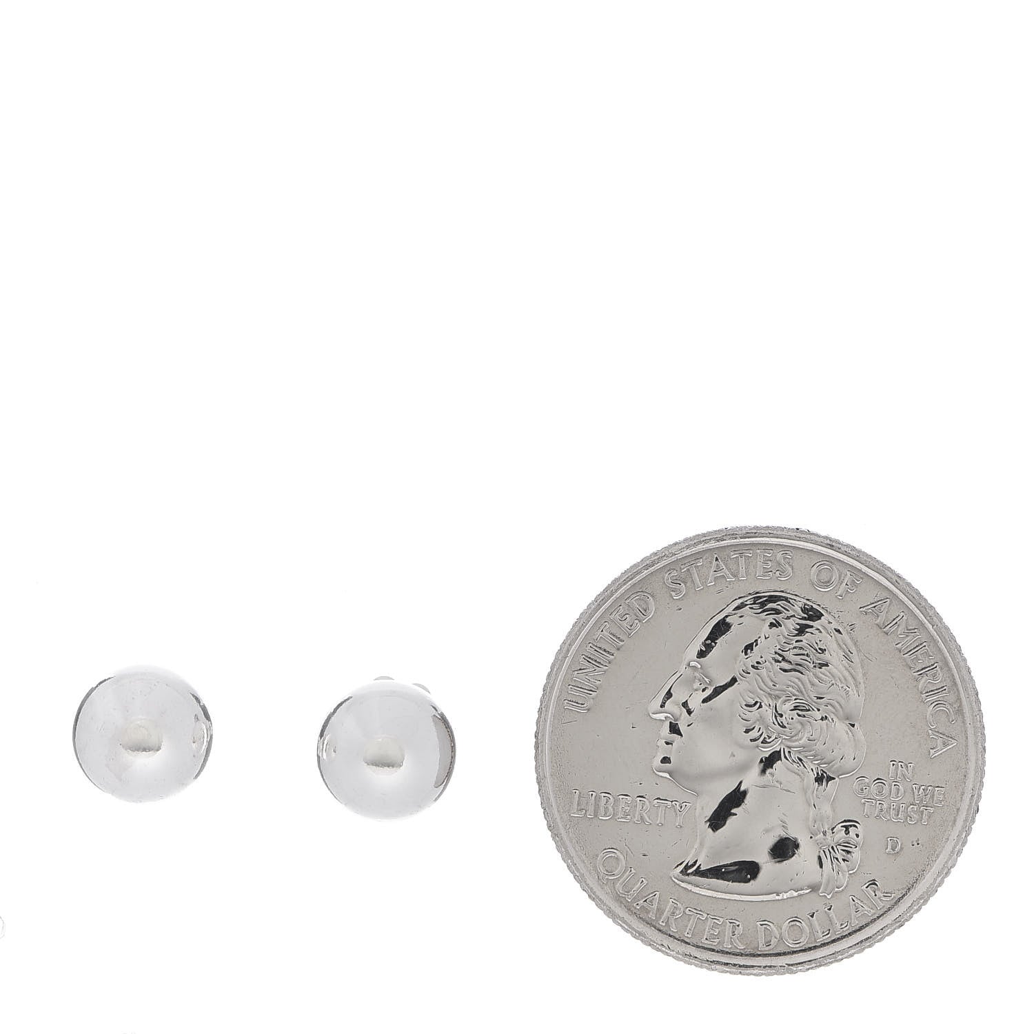 Tiffany Sterling Silver 8mm HardWear Ball Earrings 2 of 6