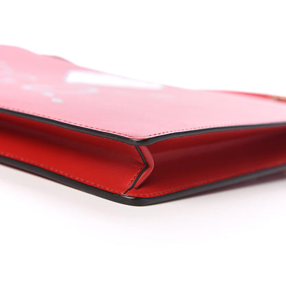 Gucci Calfskin Diamond GG Messenger Bag Red 9 of 10