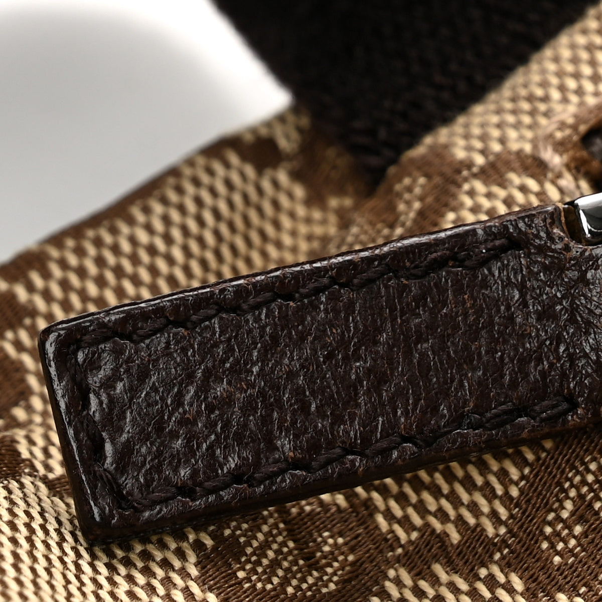 GG Monogram Double Pocket Belt Bag Dark Brown