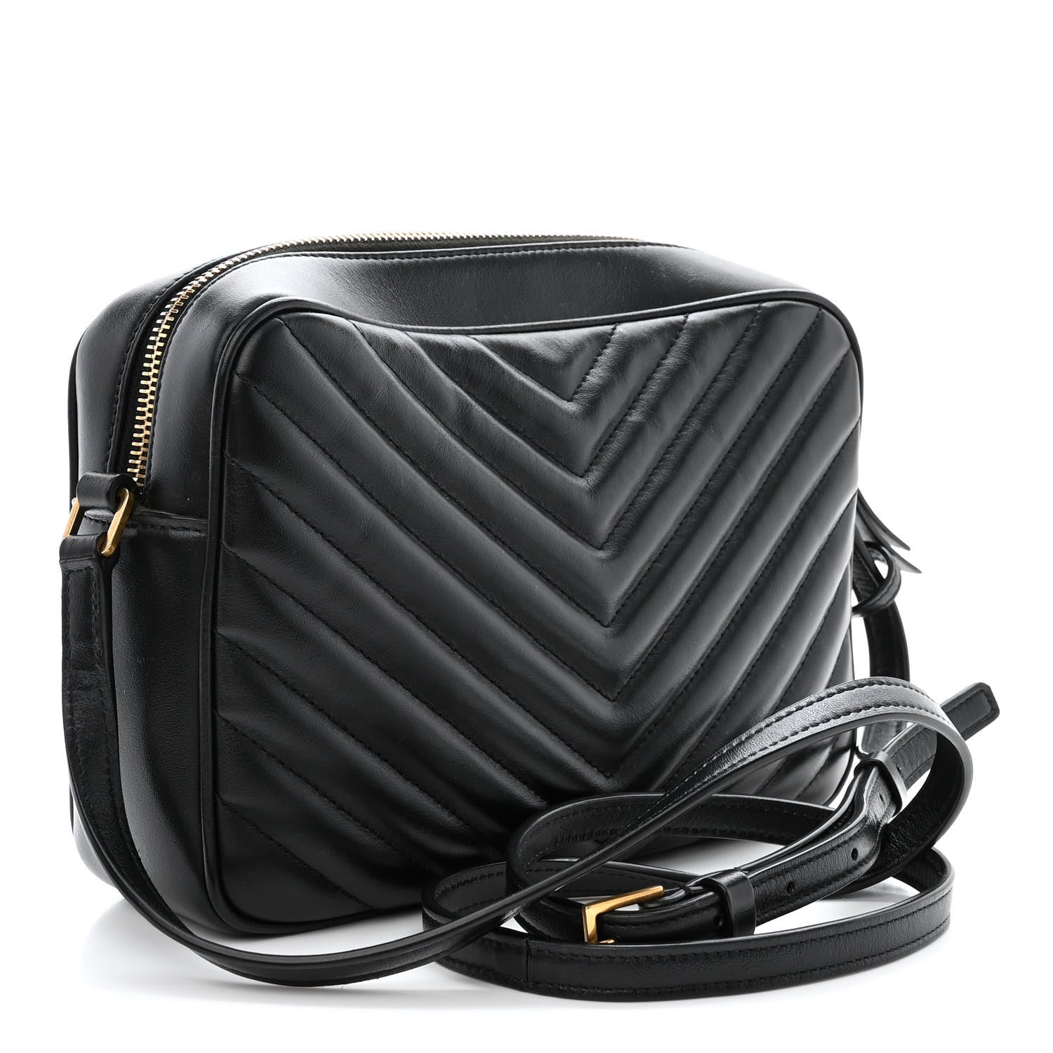 Saint Laurent SAINT LAURENT Calfskin Matelasse Monogram Lou Camera Bag Black 3 of 11