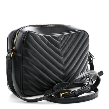 Saint Laurent SAINT LAURENT Calfskin Matelasse Monogram Lou Camera Bag Black 3 of 11