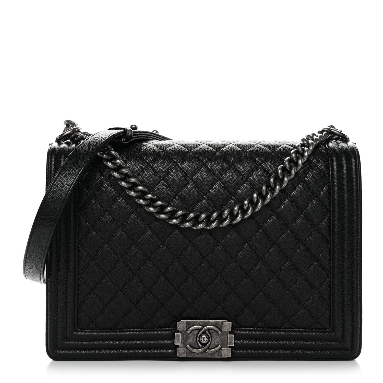 Chanel Caviar Quilted Large Boy Flap Black Black 1 of 11