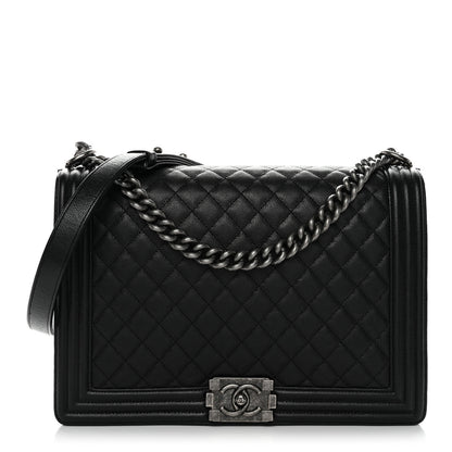 Chanel Caviar Quilted Large Boy Flap Black Black 1 of 11