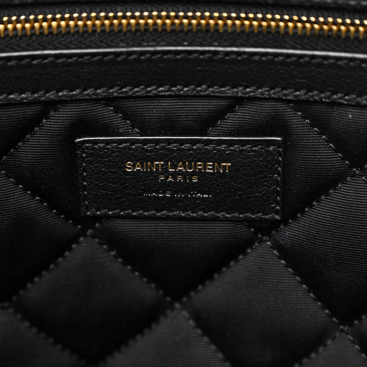 Saint Laurent Calfskin Quilted ES Giant Travel Bag Black 6 of 10