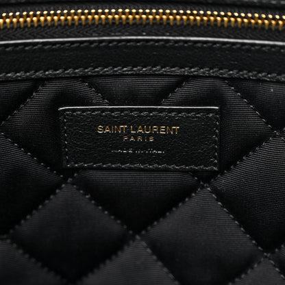 Saint Laurent Calfskin Quilted ES Giant Travel Bag Black 6 of 10