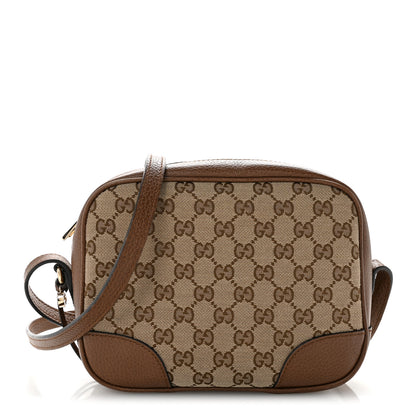 Gucci Monogram Mini Bree Messenger Bag Beige Tabacco 1 of 14