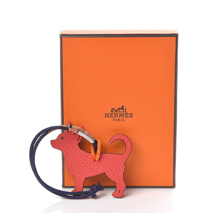 Hermes Togo Epsom Petit H Chihuahua Bag Charm Rouge De Coeur Black 4 of 4