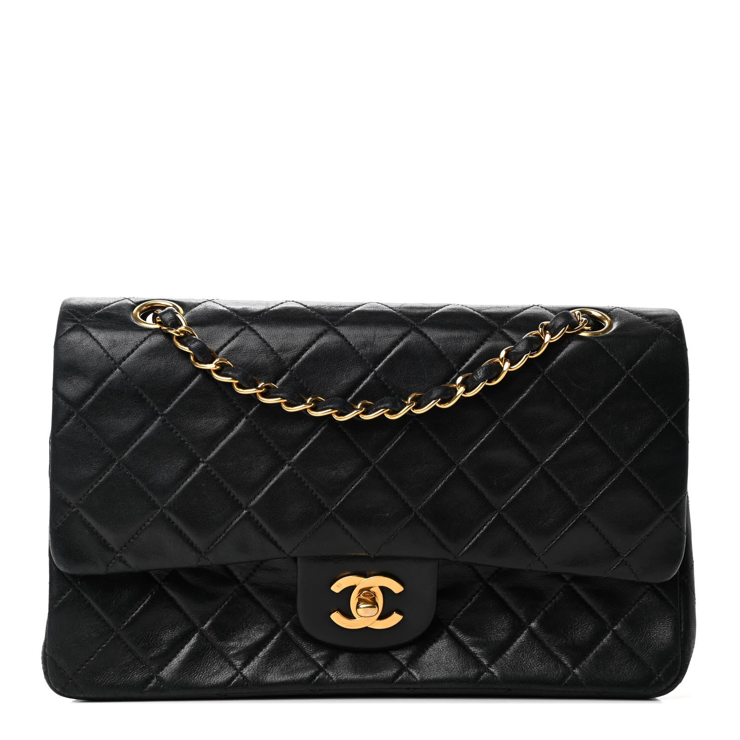 Chanel Lambskin Quilted Medium Double Flap Black 1 of 4