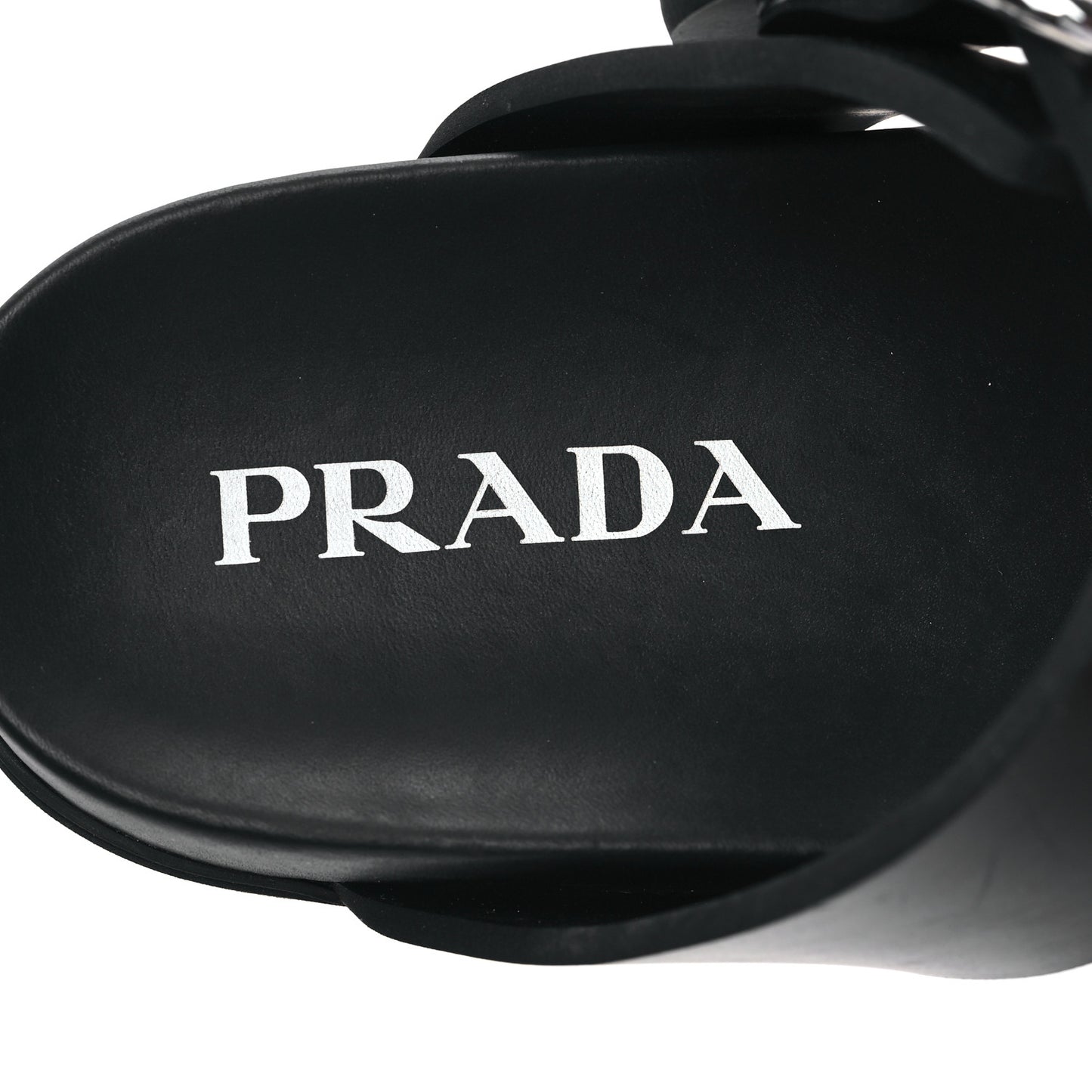 EVA Rubber Buckled Lug Sole 20mm Thong Sandals 38 Black