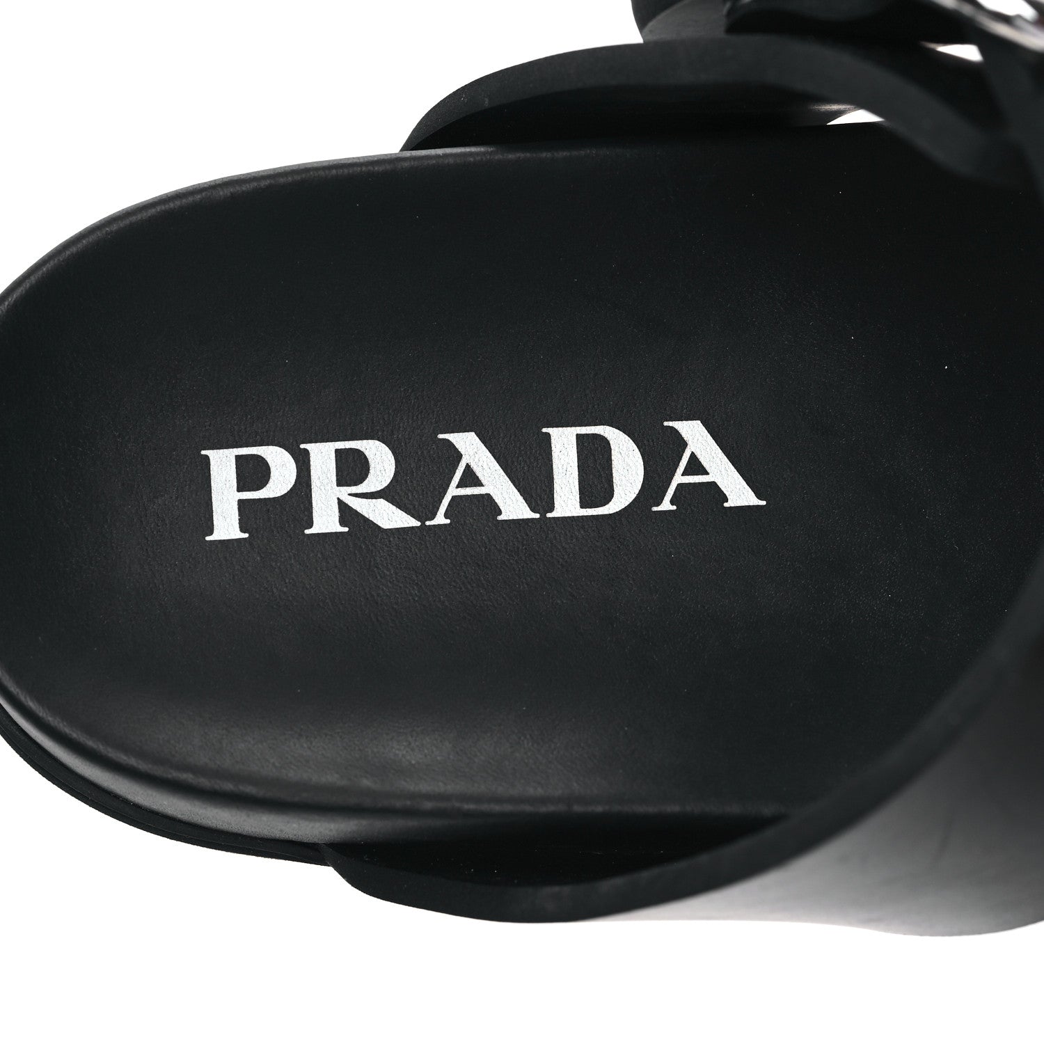 Prada EVA Rubber Buckled Lug Sole 20mm Thong Sandals 38 Black 7 of 10