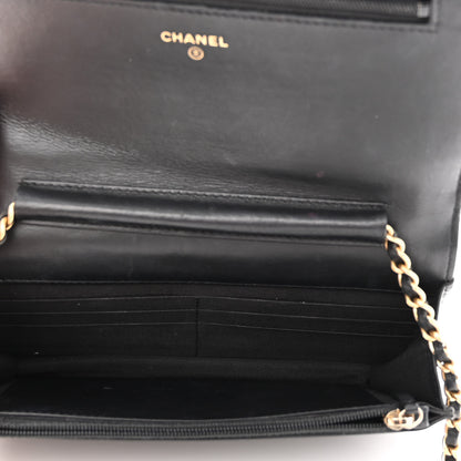 Chanel Caviar Quilted Boy Wallet On Chain WOC Black 5 of 14