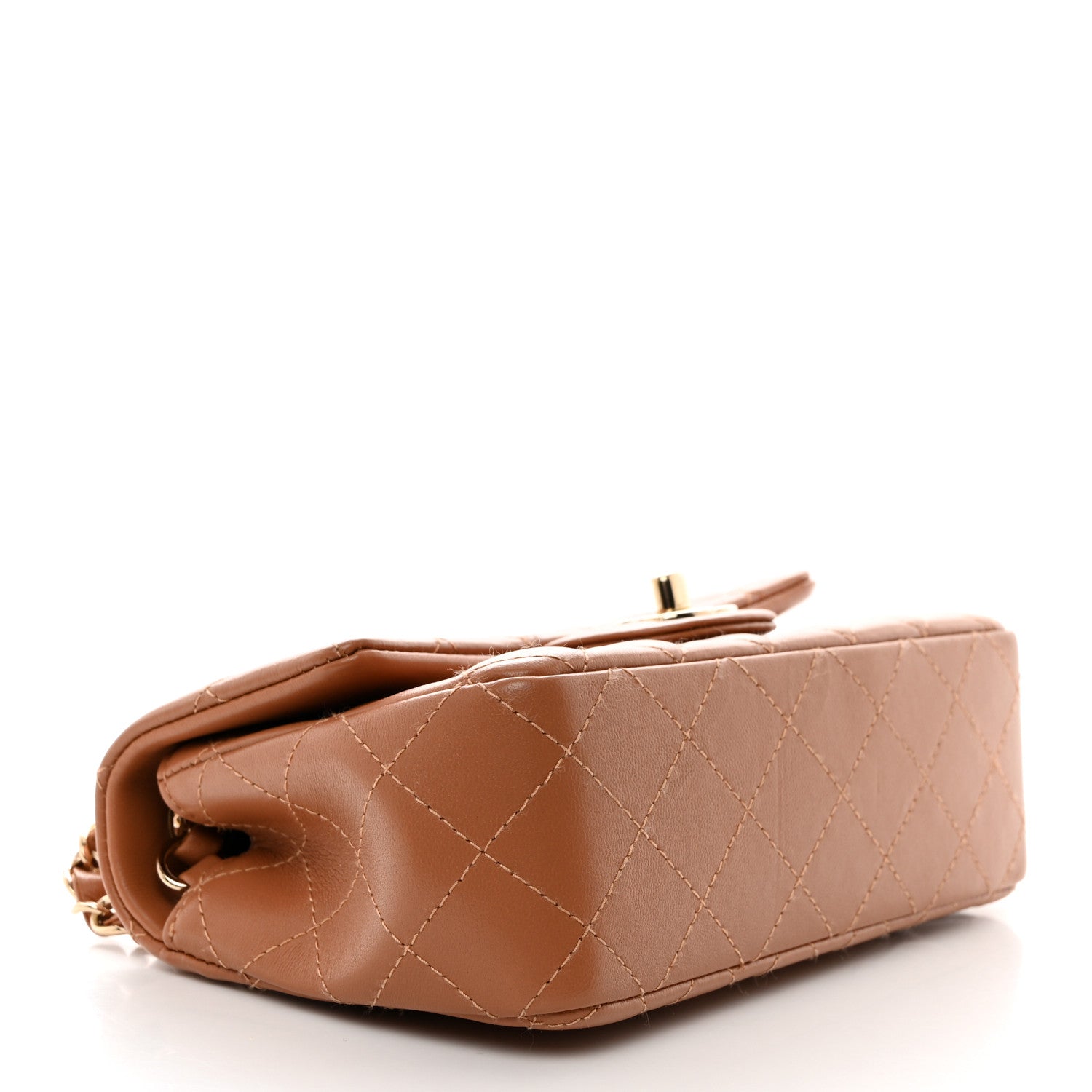 Chanel Lambskin Quilted Mini Rectangular Flap Brown 4 of 10