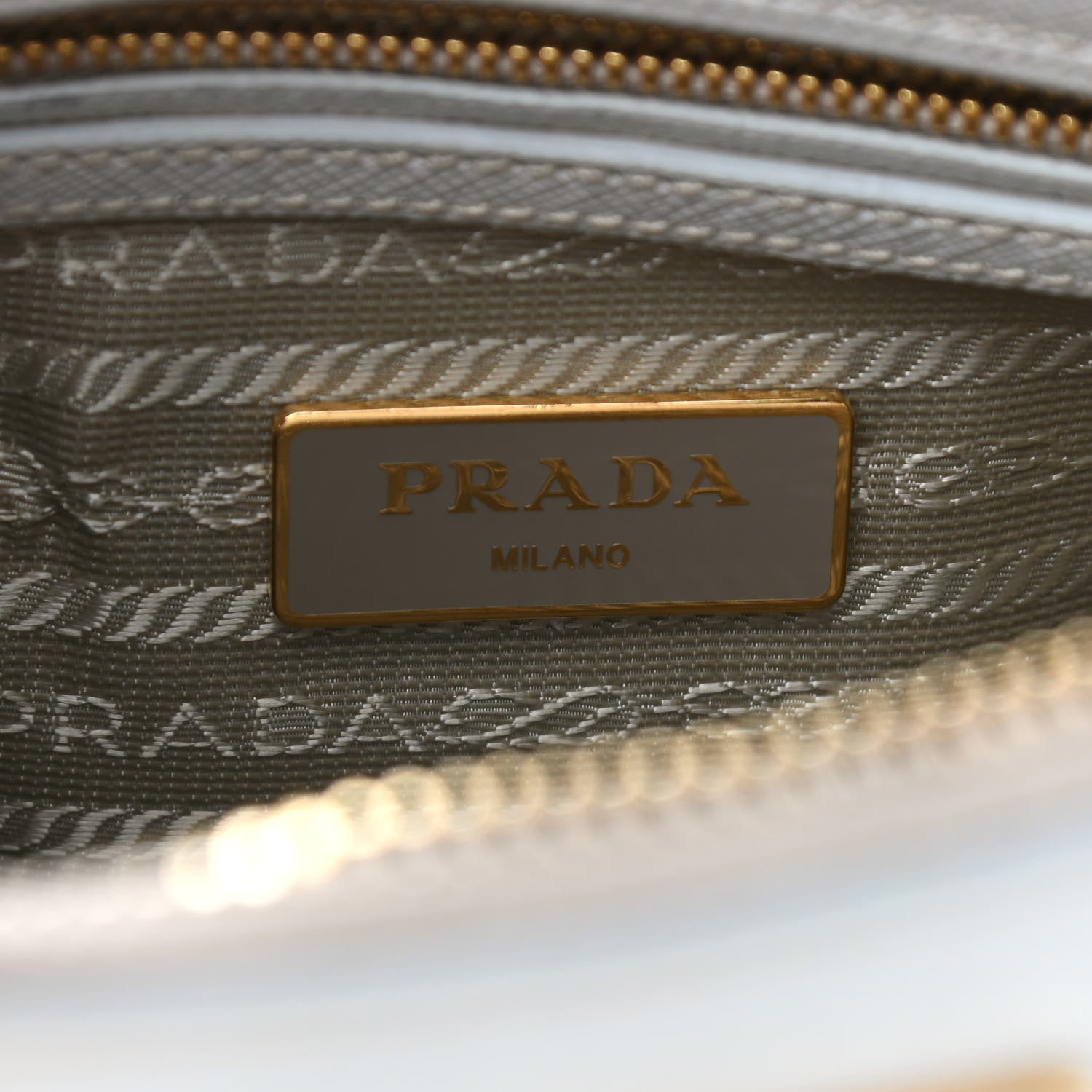 Prada Saffiano Lux Small Promenade Tote Talco 6 of 10