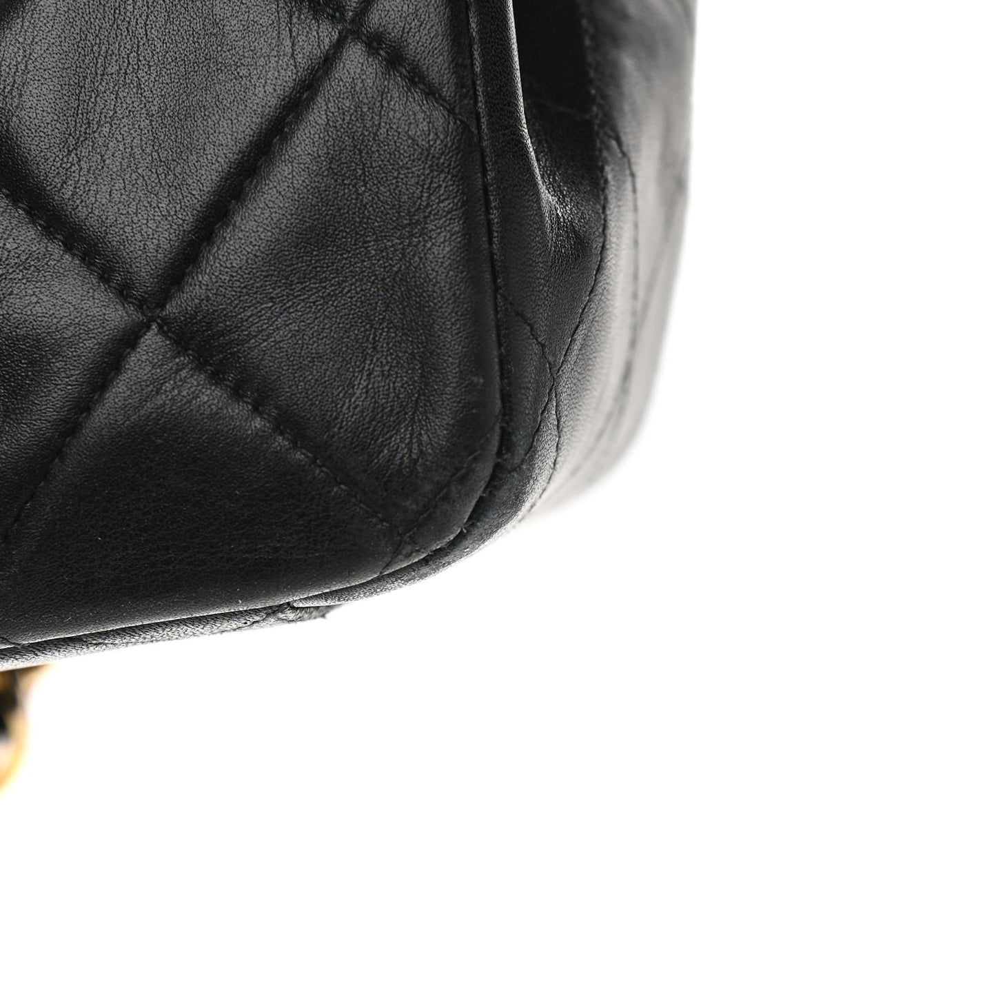 Lambskin Quilted XL Jumbo Single Flap Black