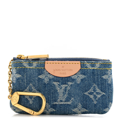 Louis Vuitton Monogram Denim Key Pouch Denim Blue 1 of 8