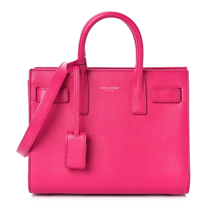 Saint Laurent Calfskin Nano Sac De Jour Lipstick Fuchsia 1 of 9
