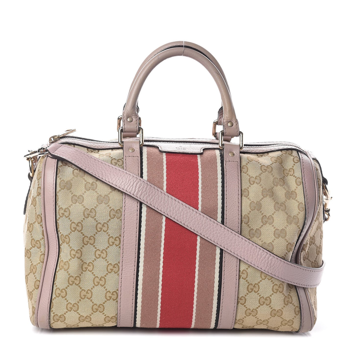 Monogram Selleria Calfskin Vintage Web Medium Boston New Sand Lilas