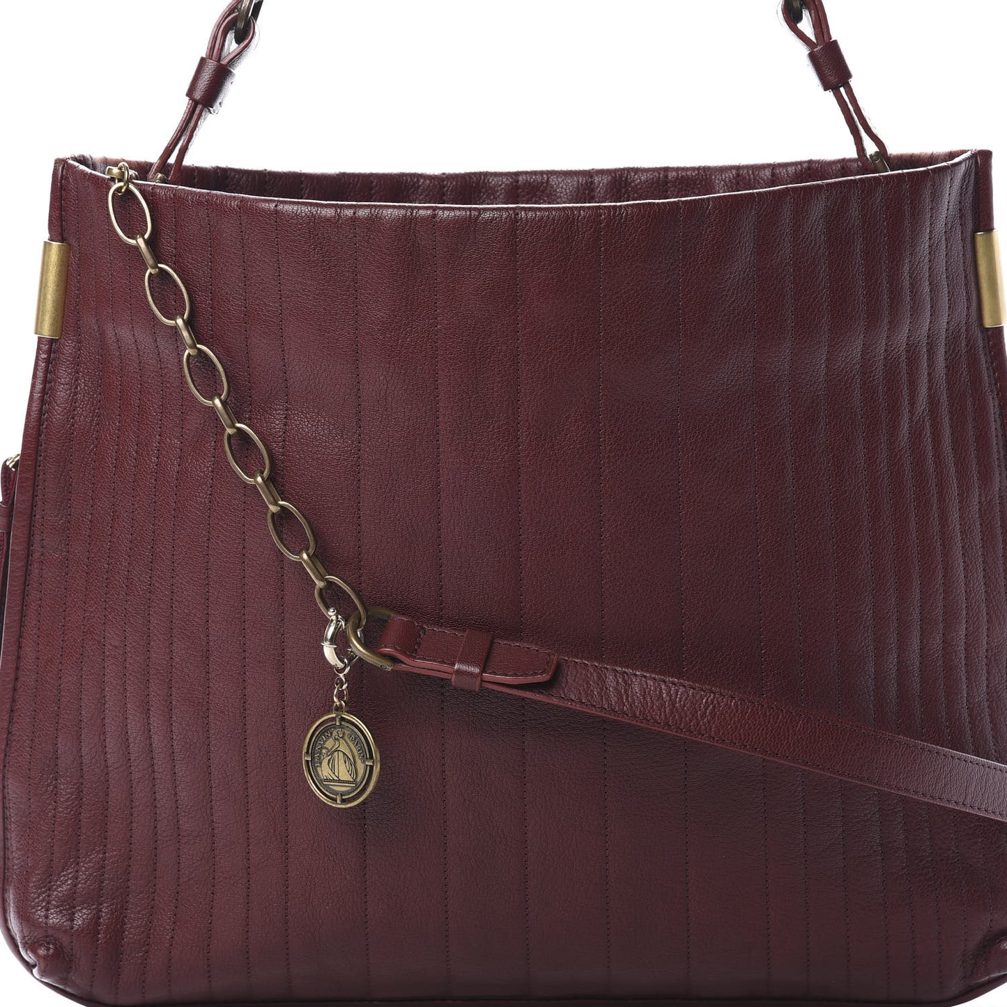 Goatskin Amalia Bucket Bag Aubergine