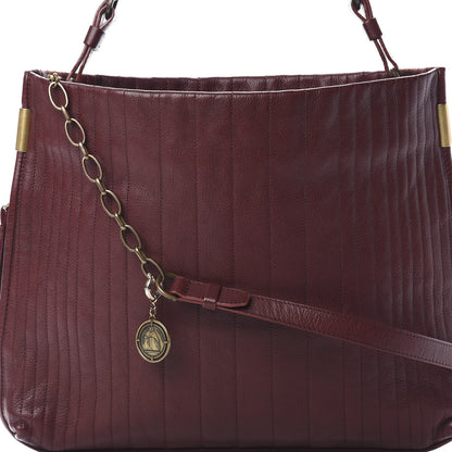 Lanvin Goatskin Amalia Bucket Bag Aubergine 8 of 10