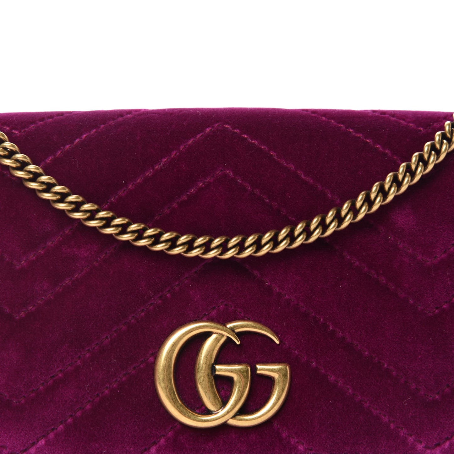 Velvet Matelasse GG Marmont Mini Bag Fuchsia Violet Cyclamen