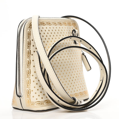 Gucci X SEGA Calfskin GUCCY Stars Mini Dome Shoulder Bag Mystic White Gold 3 of 8