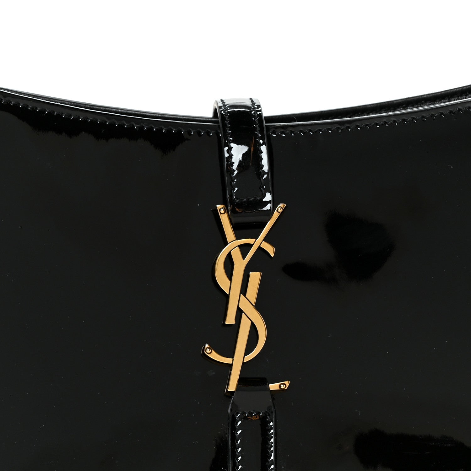 Saint Laurent Patent Le 5 A 7 Hobo Black 7 of 9