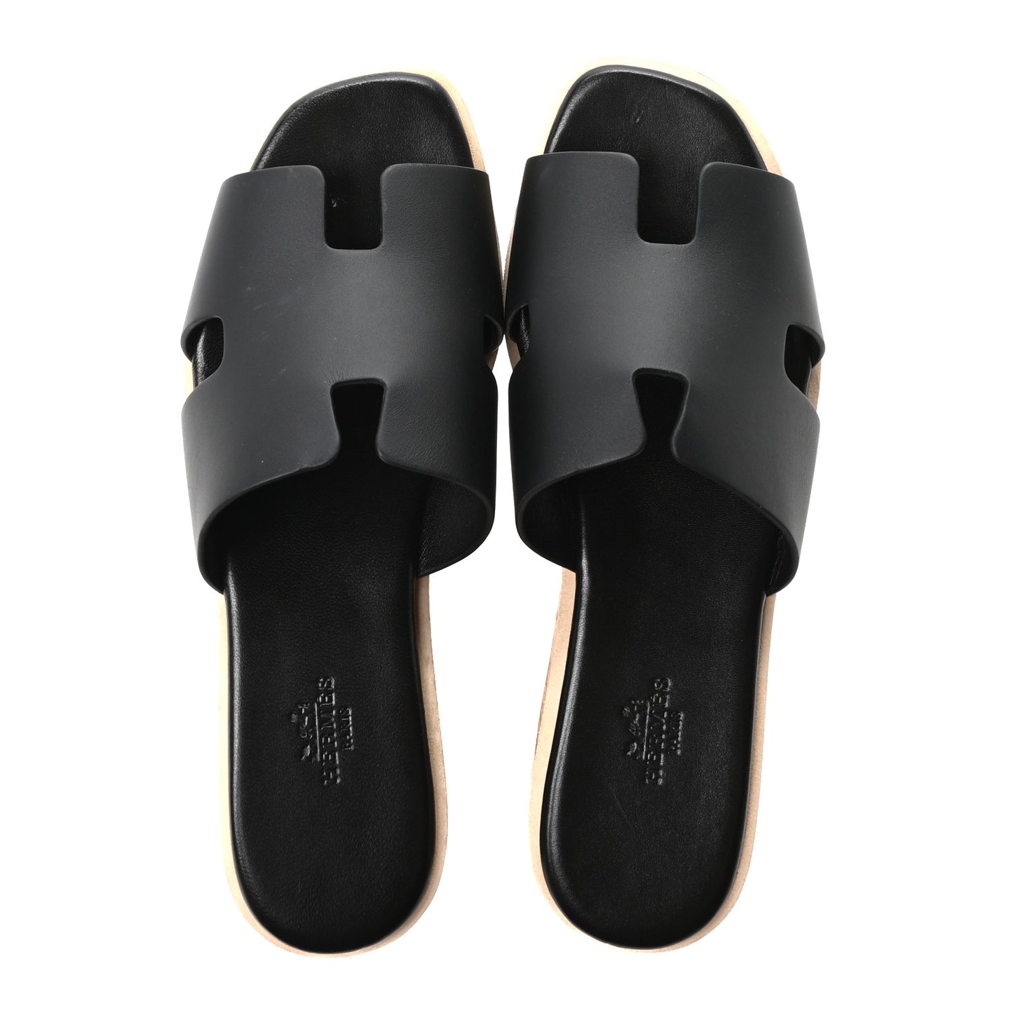 Calfskin Cork Eze 30 Sandals 38 Black